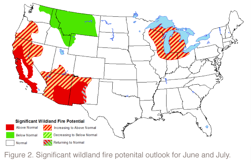 Significant Wildland Fire Potential - June & July