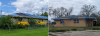 Figure 1. The left picture shows a home with a blue tarp in August 2022, and the right image shows a home with a torn and tattered blue tarp in March 2024.