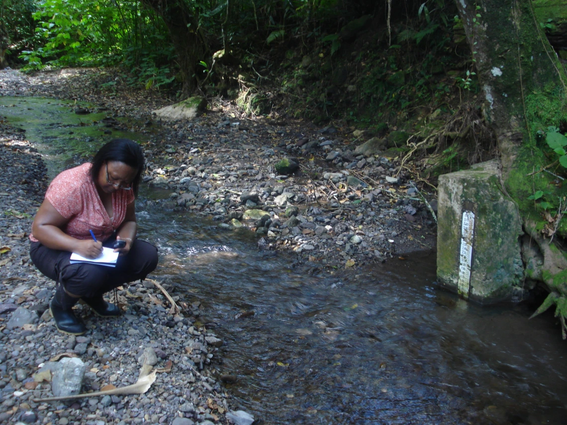 Monitoring water level in Jamaican stream
