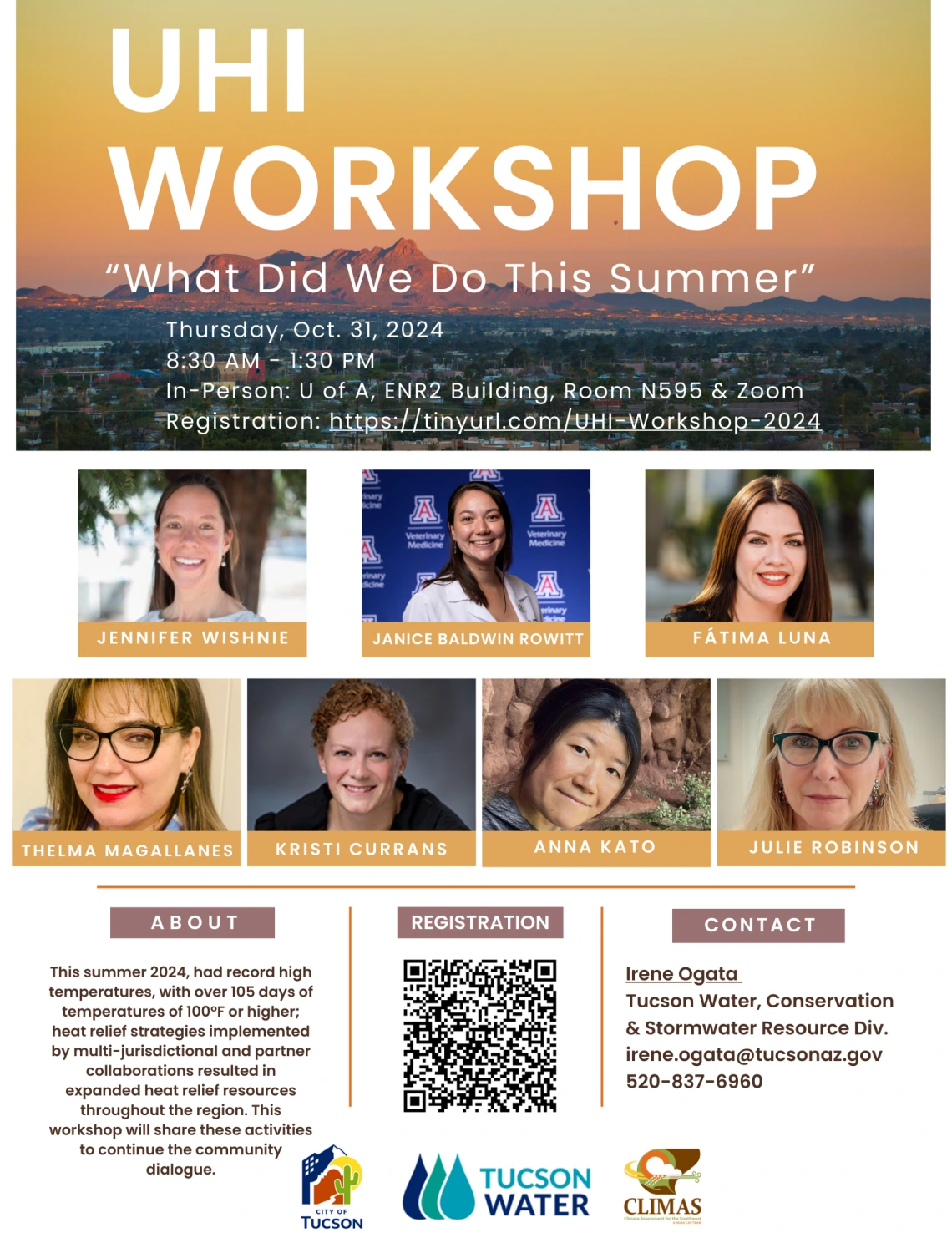 Flier for the UHI Workshop 10/31/2024